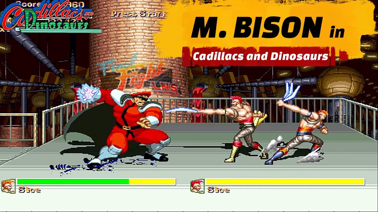 M. Bison in Cadillacs and Dinosaurs 🔥 Ultimate OpenBOR FFLNS MUGEN Mod Gameplay