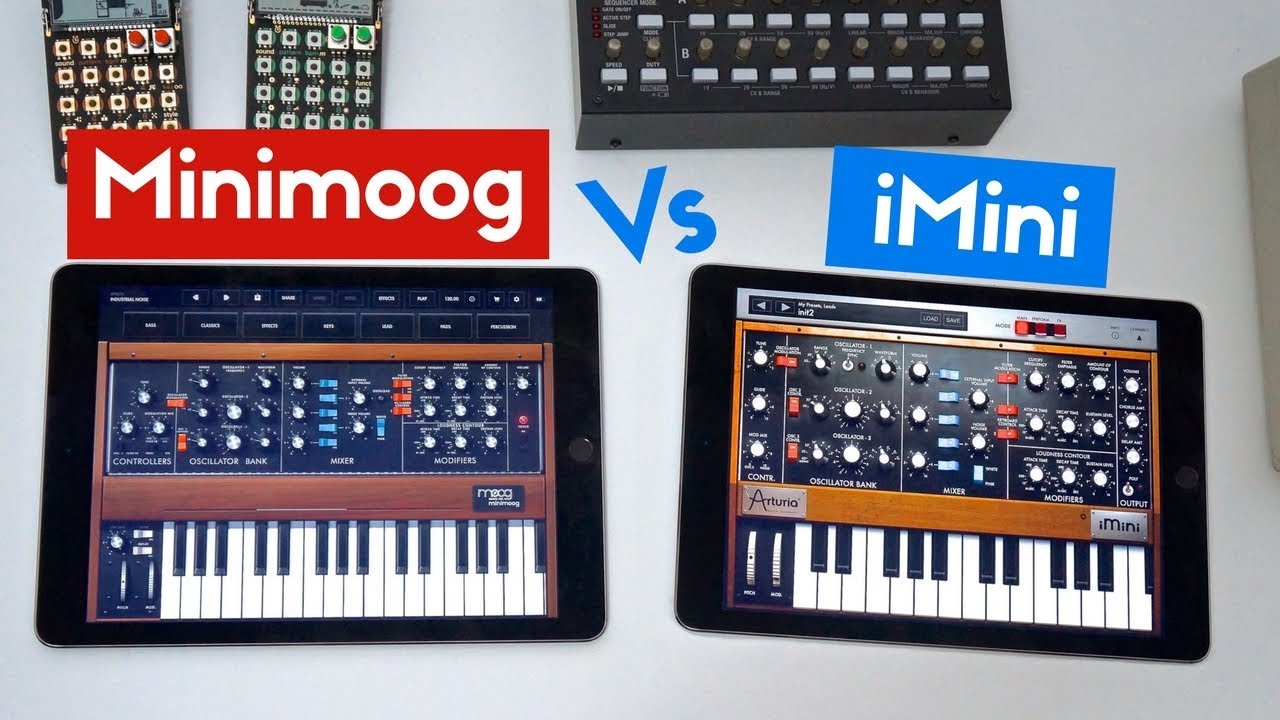 Minimoog Model D app vs Arturia iMini: eles podem soar iguais?