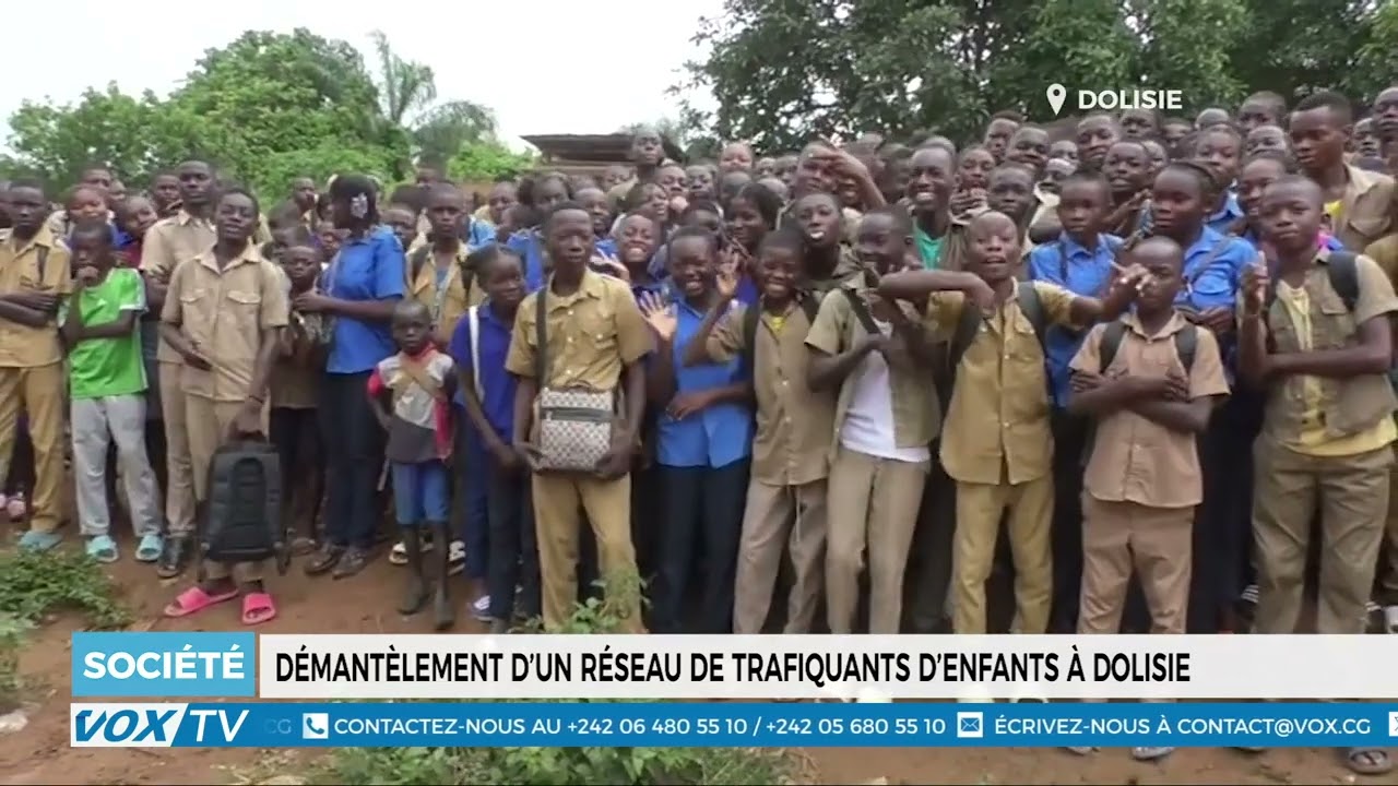 Dolisie démantèlement d’un réseau impliqué dans le trafic d’enfants grâce à une opération de police.