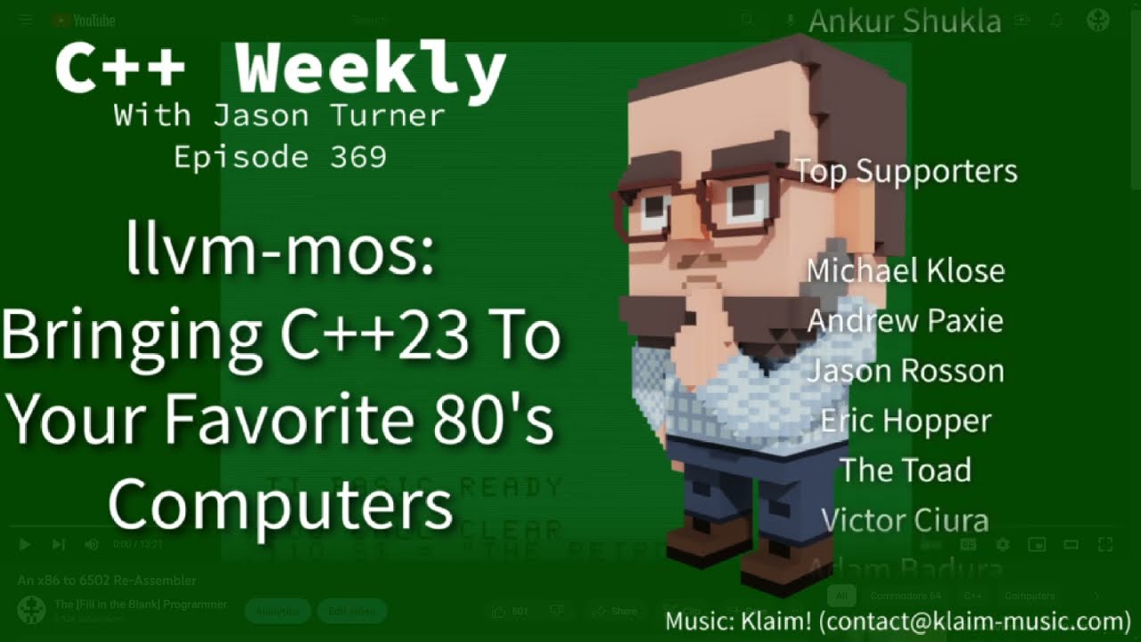 C++ Weekly - Ep 369 - llvm-mos: Bringing C++23 To Your Favorite 80's Computers