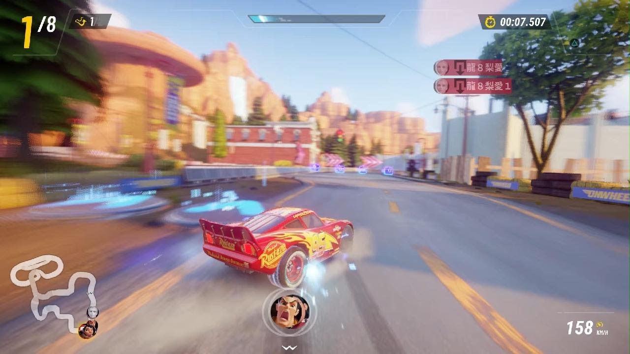 Disney Speedstor usando por primera vez al rayo mcqueenn