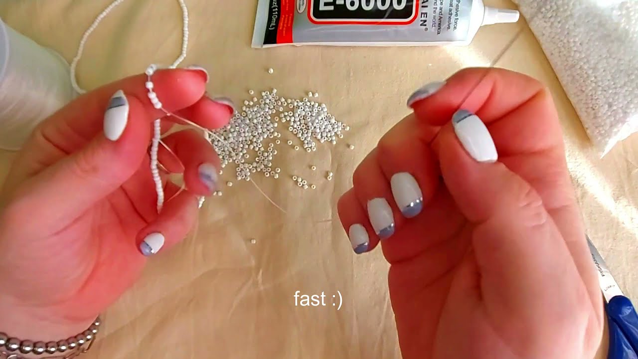 How to DIY: Stretch Elastic Beaded Anklet