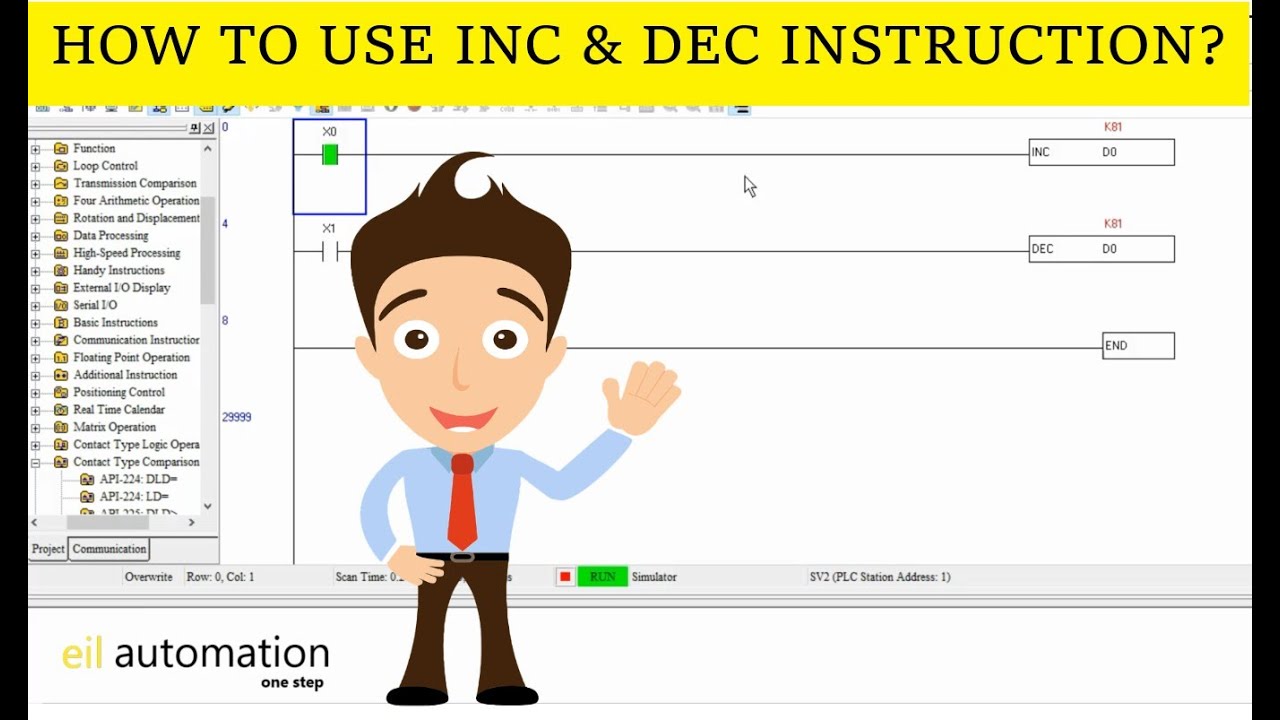DELTA PROGRAMMING | HOW TO USE INC & DEC INSTRUCTION | CREATE UP DOWN COUNTER USING INC & DEC