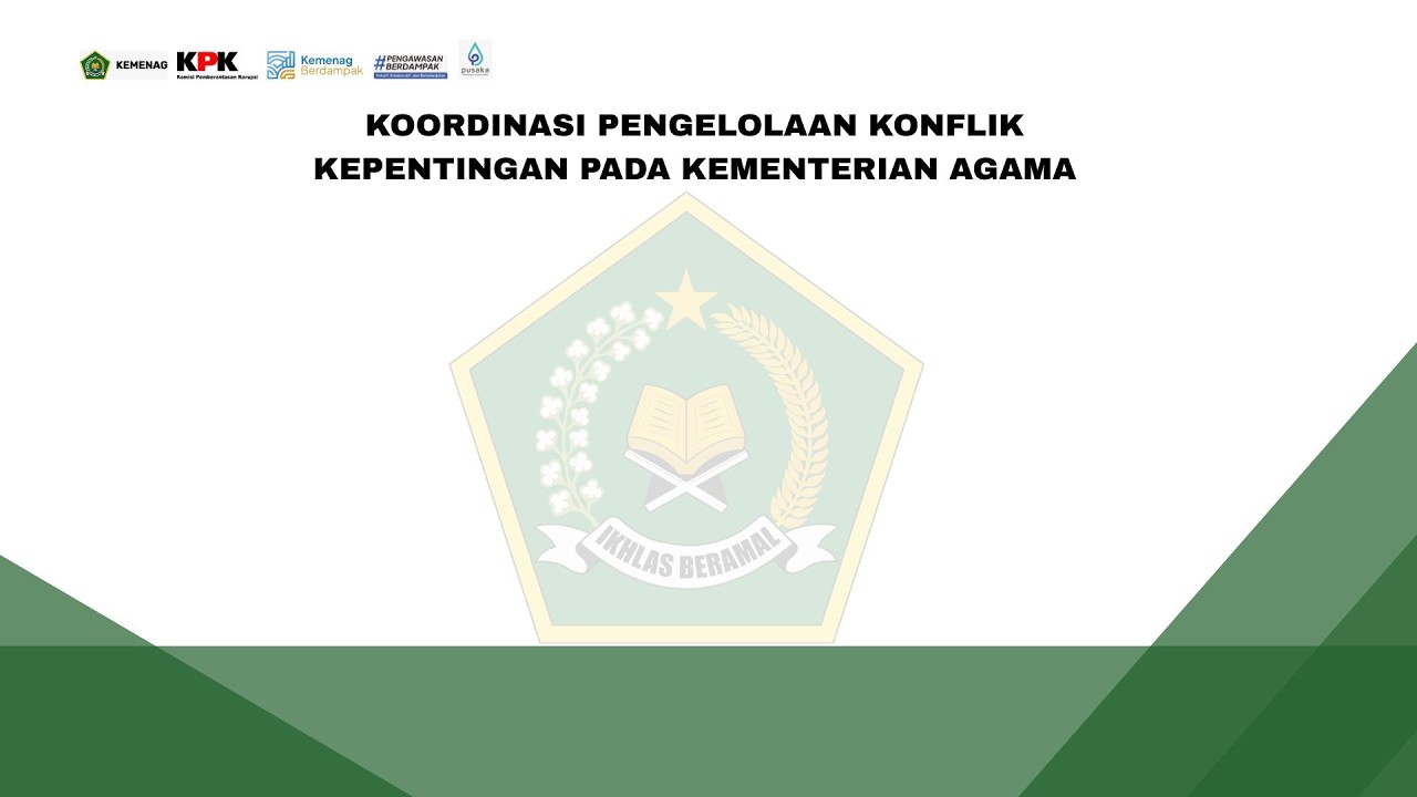 🔴LIVE! Koordinasi Pengelolaan Konflik Kepentingan pada Kementerian Agama