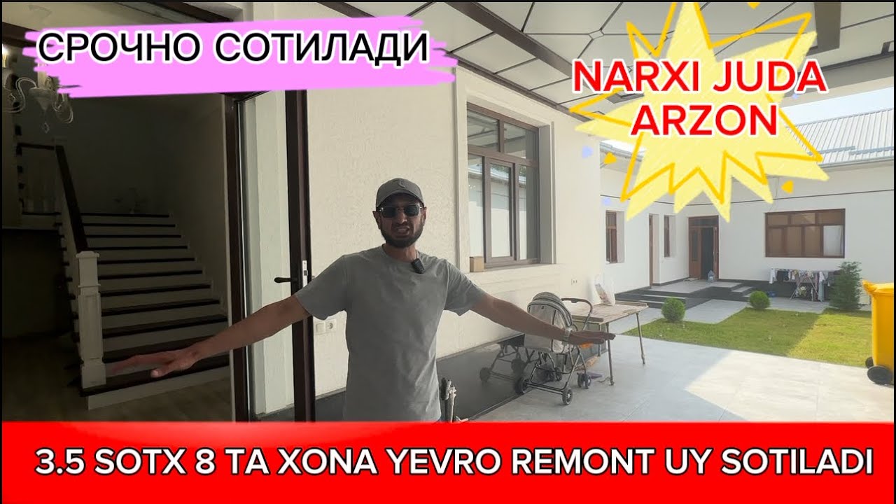 3.5 SOTX 8TA XONA YEVRO REMONT XOVLI ARZONGA ZUDLIK BILAN SOTILADI BUNI KO'RMASANGIZ BO'LMAYDI