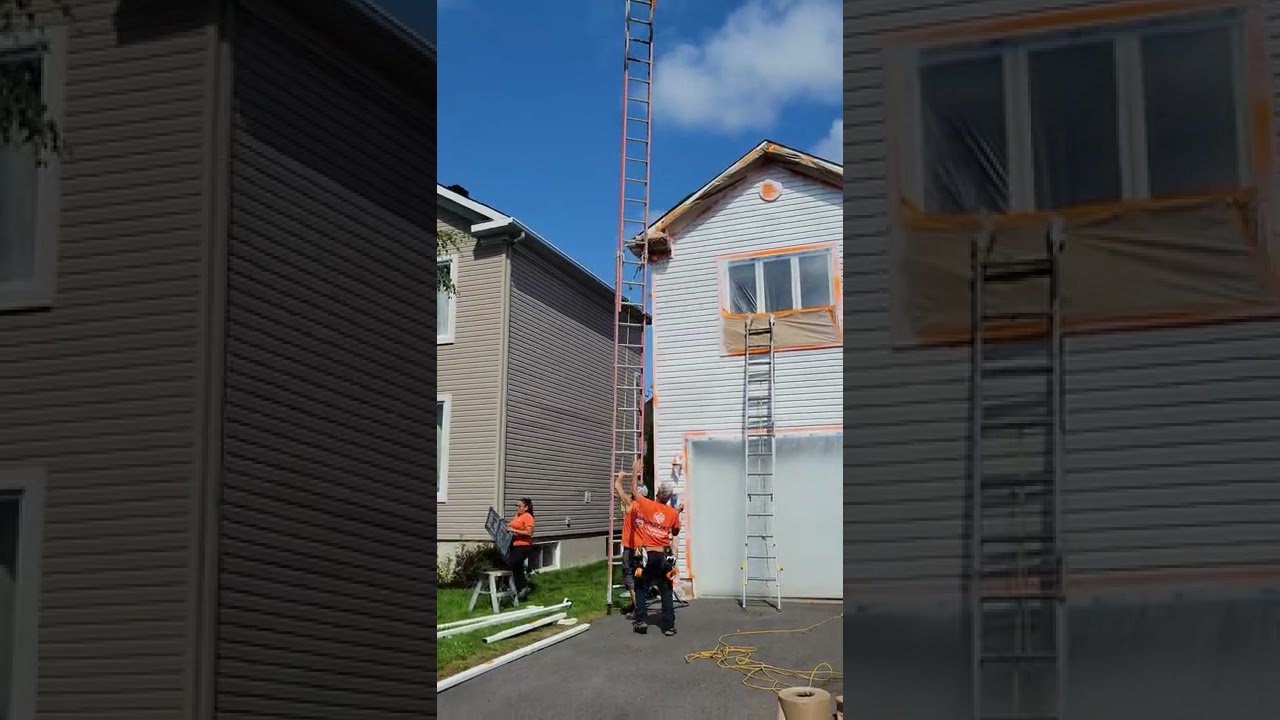 moving 32 foot ladder full extend