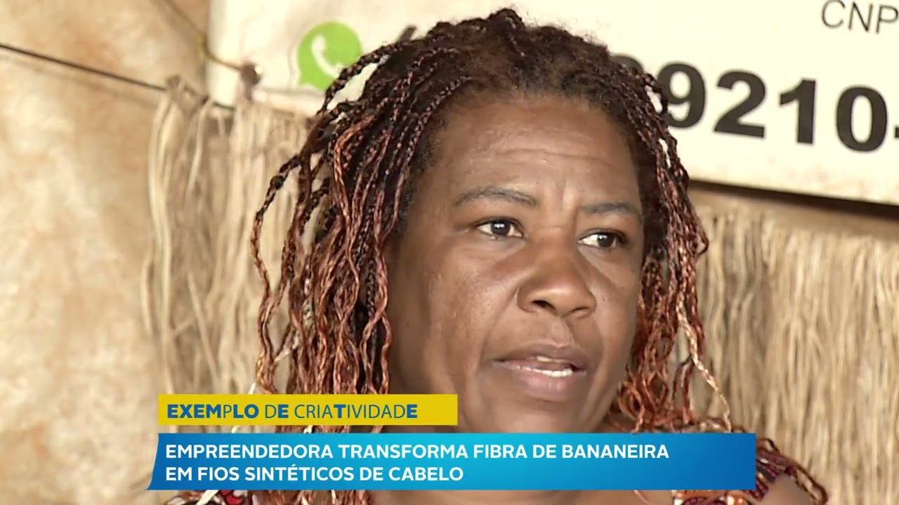 Empreendedora de Campo Grande cria fios de cabelo com fibra de bananeira