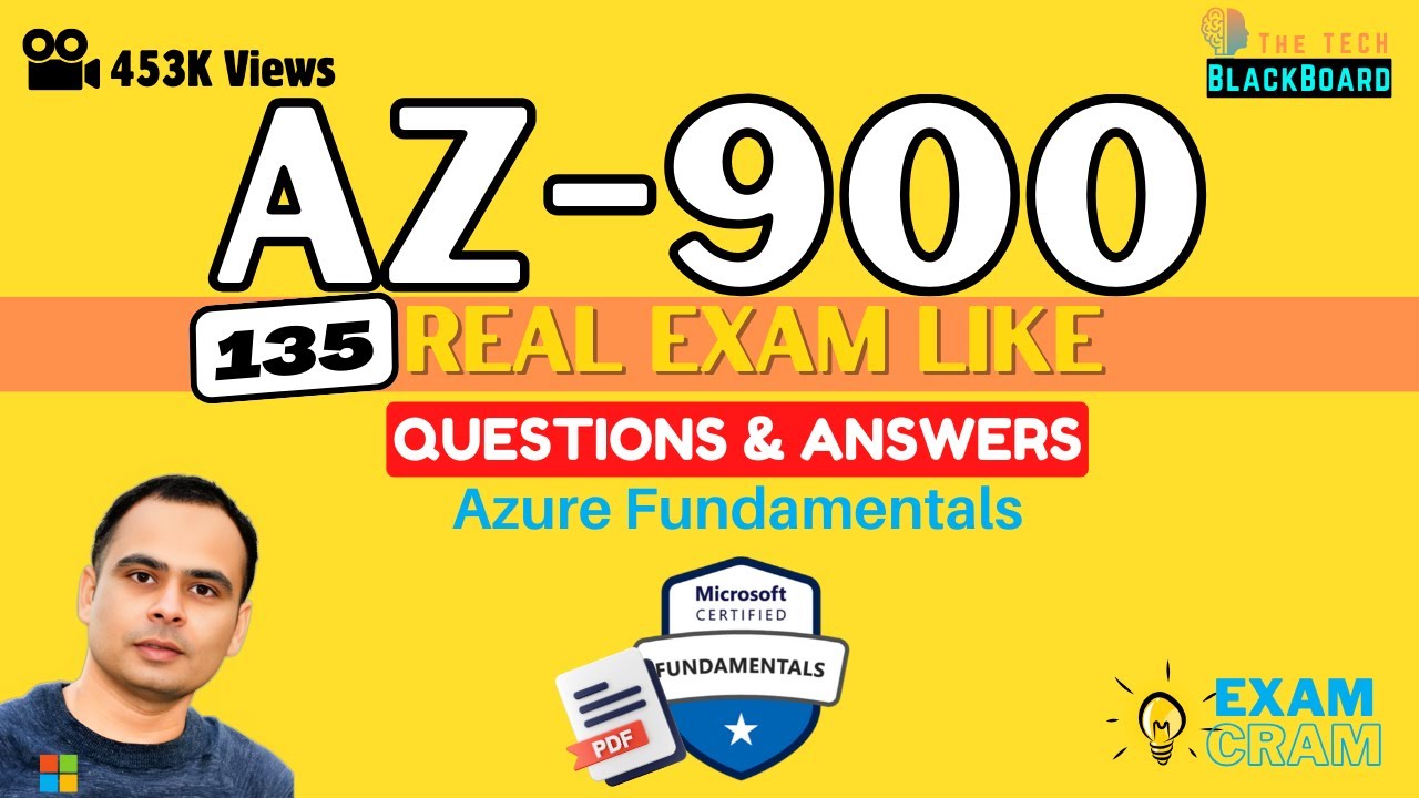 AZ-900 Exam Questions | 135 Real Exam Questions | Pass AZ-900 in 2 HR | PDFs (Exam Cram💡)