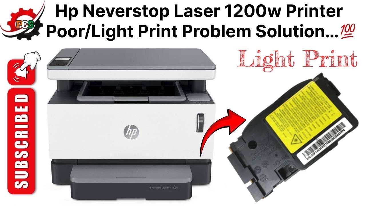 Hp Neverstop 1200w Printer Light Print Problem Solution || Light Print Problem Fix