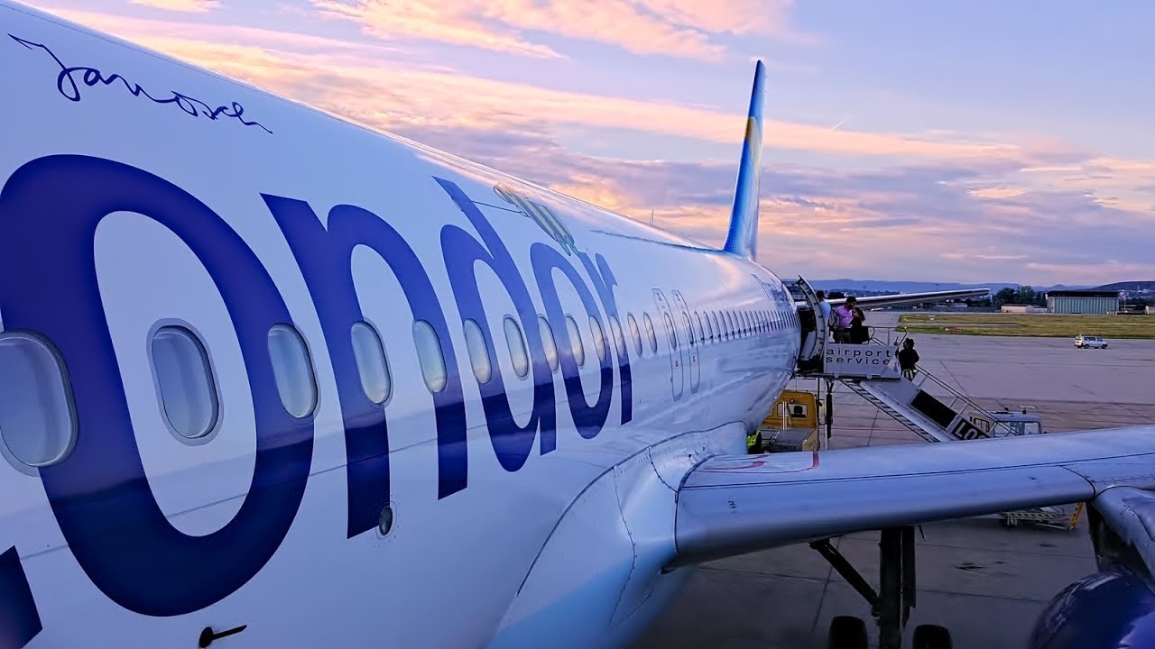 Condor A320 / Stuttgart - Kos  Takeoff  Approach and Landing