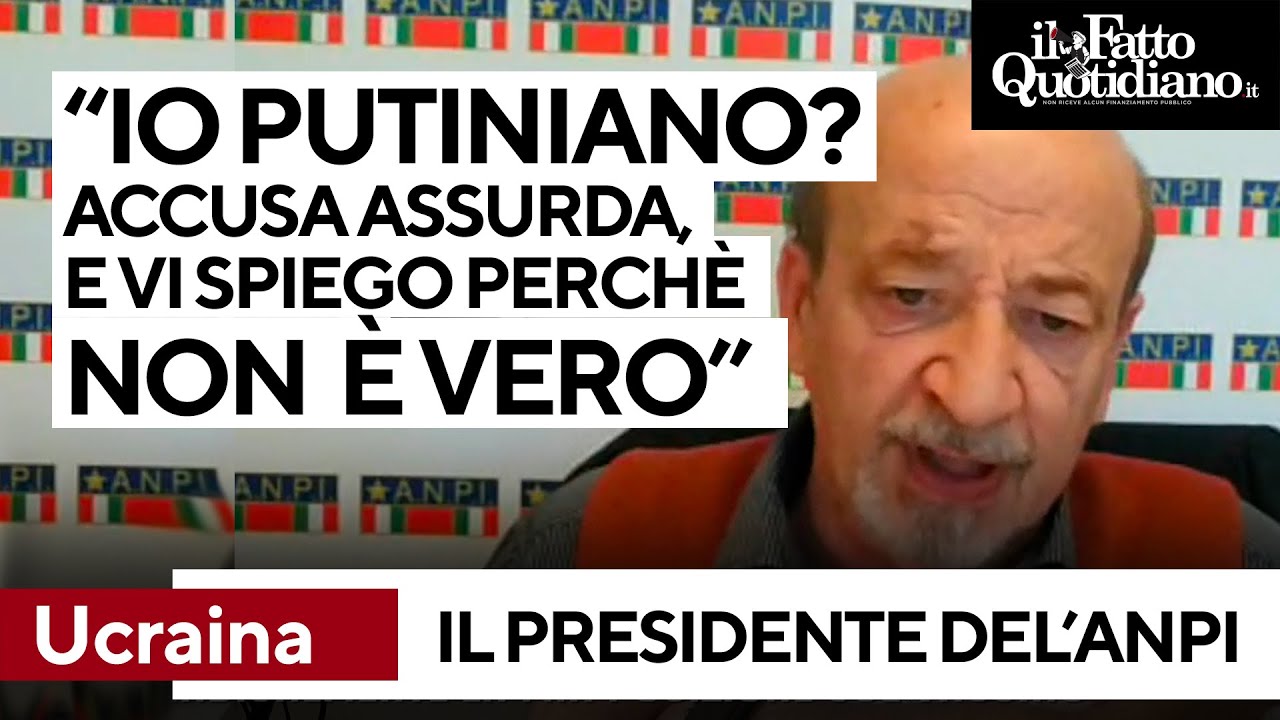Ucraina, il presidente dell'Anpi: 