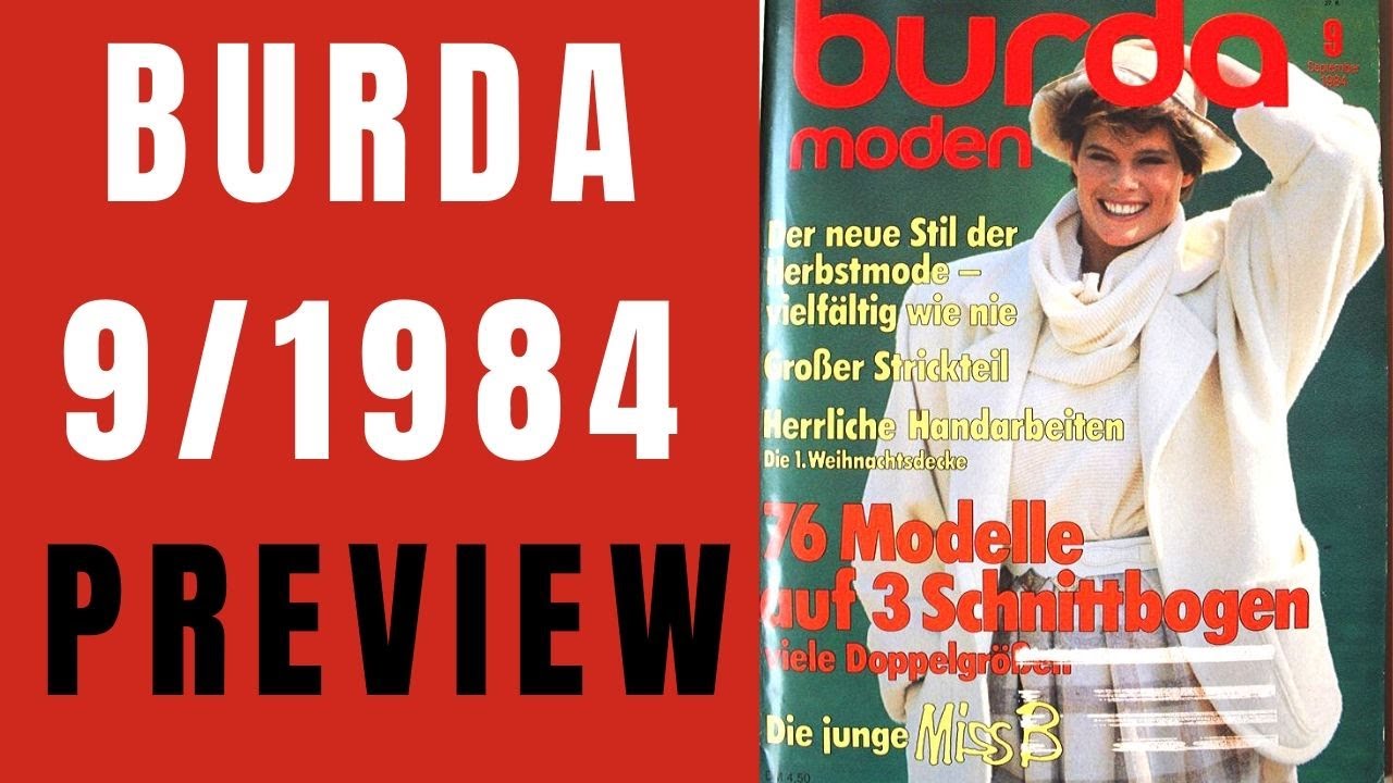 BURDA 9/1984 Browsethrough | Vintage Sewing Patterns |