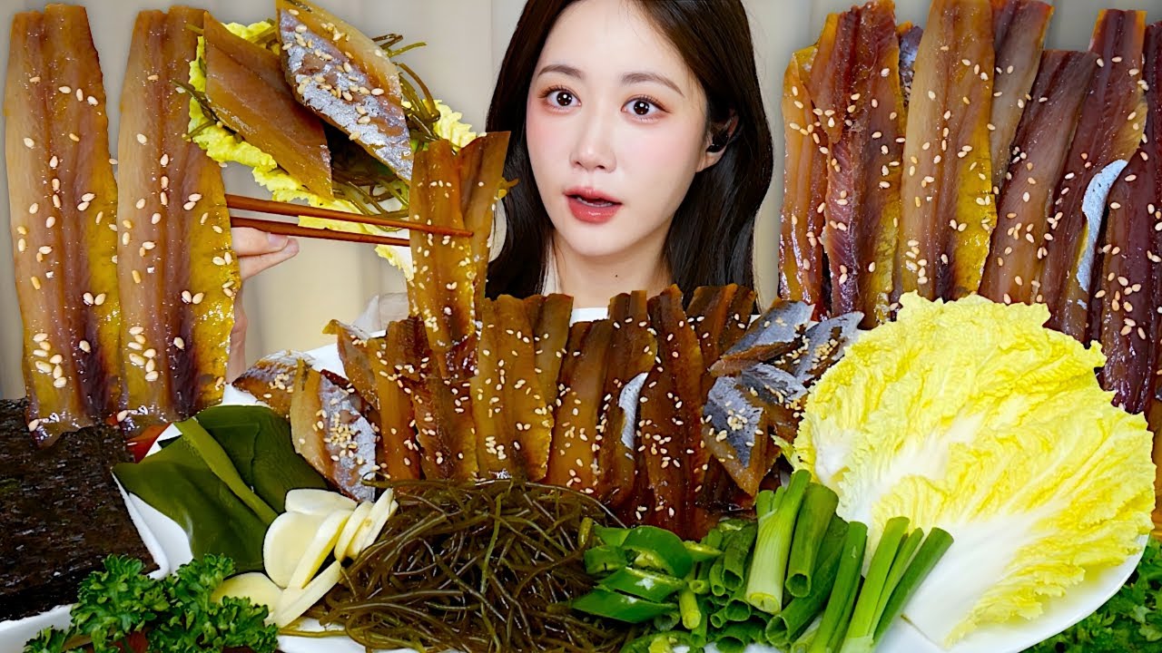겨울이라 행복😌과메기가 왔어요✨쫀독 과메기 먹방🤎 청어 과메기 꽁치 과메기 Gwamegi Half-Dried Saury クァメギ | Mukbang ASMR