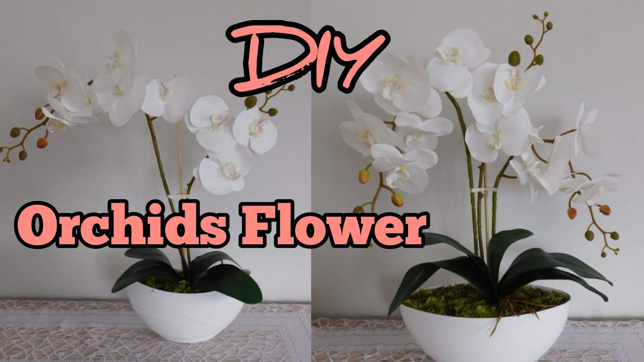 Orchid flower making | how to make paper orchid flowers| diy orchid