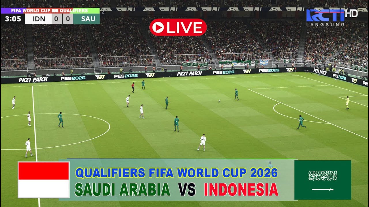 [LIVE]ARAB SAUDI  VS INDONESIA QUALIFIERS WORLD CUP 2026 GAME SIMULASI