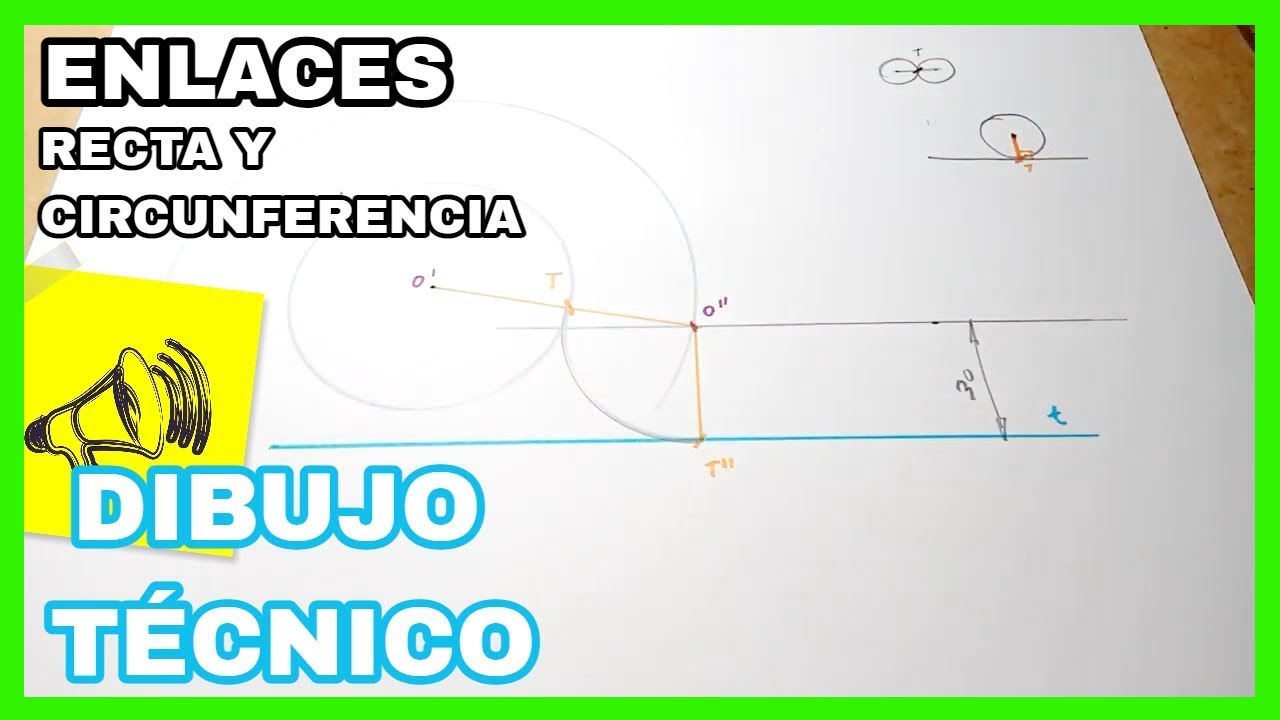 ENLACES Y TANGENCIAS - recta y CIRCUNFERENCIA (conocido el radio del enlace)🔴🙌🙌