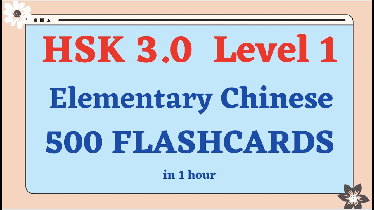 Newest HSK 3.0 - Level 1- 500 Vocabulary Practice