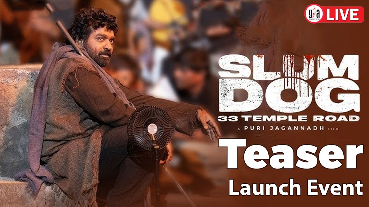SlumDog - 33 Temple Road Teaser Launch Event LIVE | Puri Jagannadh | Vijay Sethupathi | Tabu
