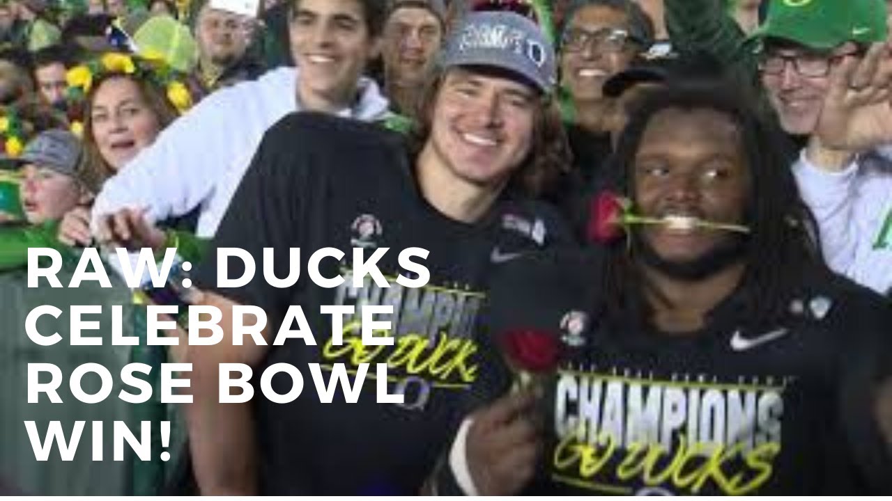 RAW: Best of 2020 Rose Bowl post game celebration