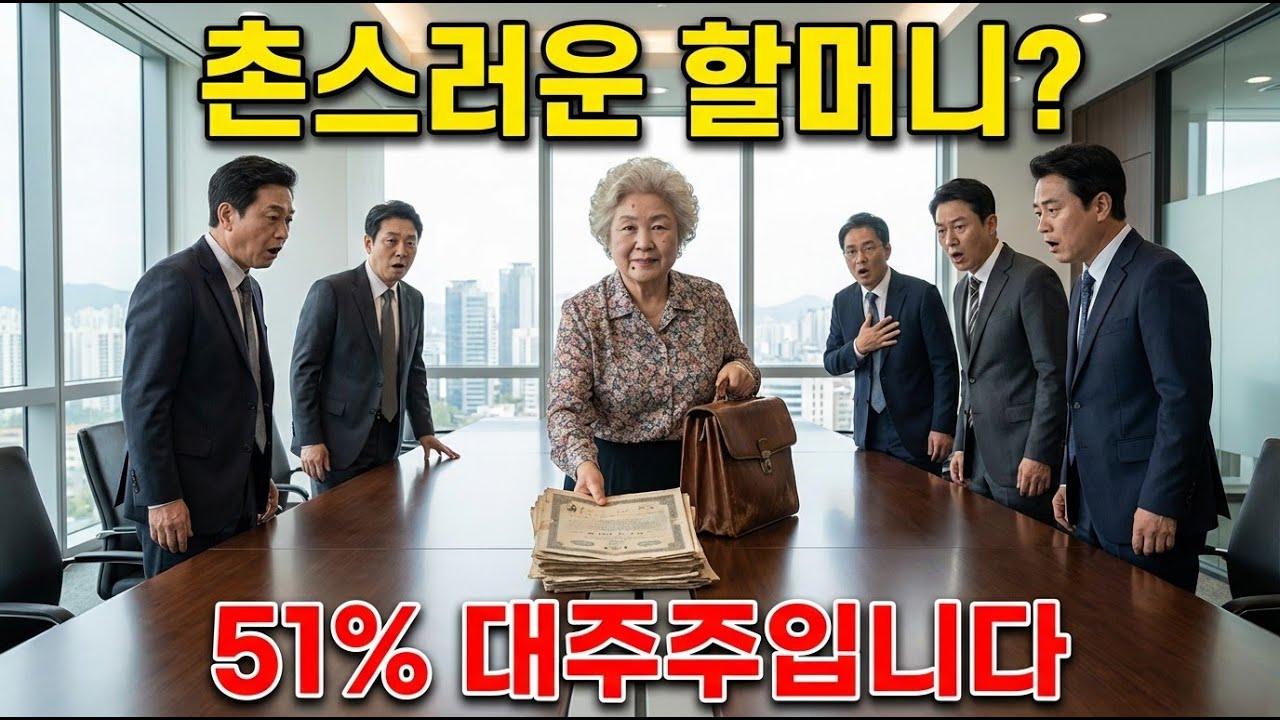 촌스러운 할머니라고 무시했더니    알고 보니 그룹 51% 대주주  이사회에서 벌어진 일