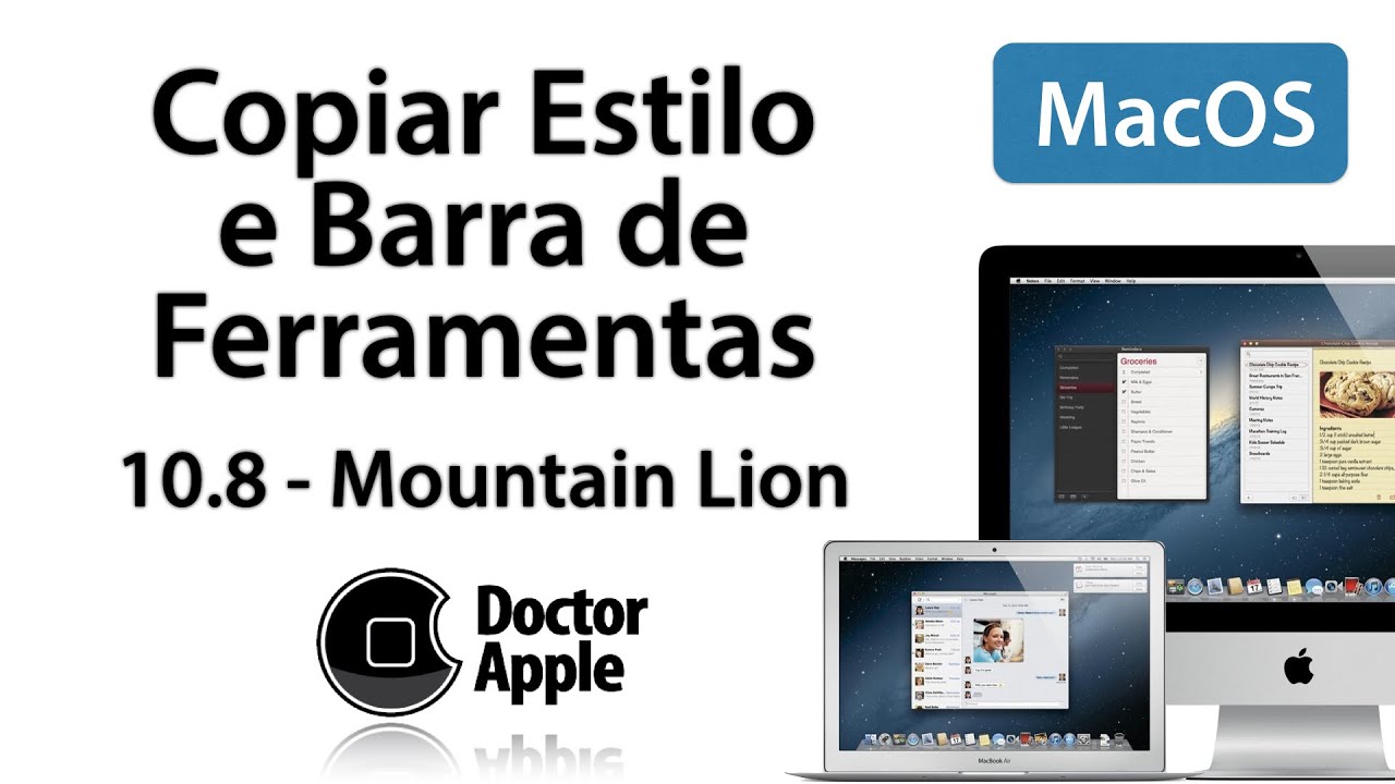 Curso Apple Mac - Copiar e Colar Estilo, Barra de Ferramentas