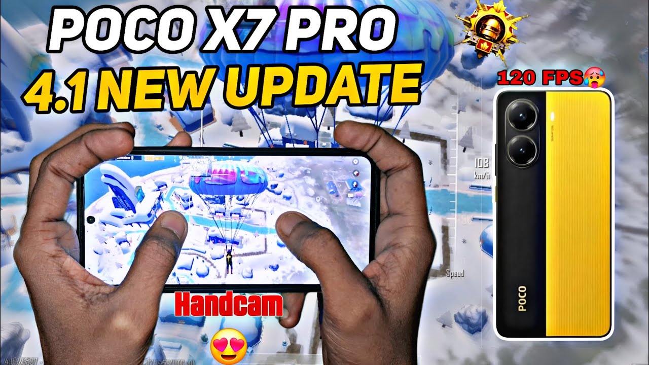 POCO X7 PRO 4.1 NEW UPDATE HANDCAM  GAMEPLAY🔥 TEST 120 FPS PUBG MOBILE BGMI TEST NEW UPDATE GAMEPLAY