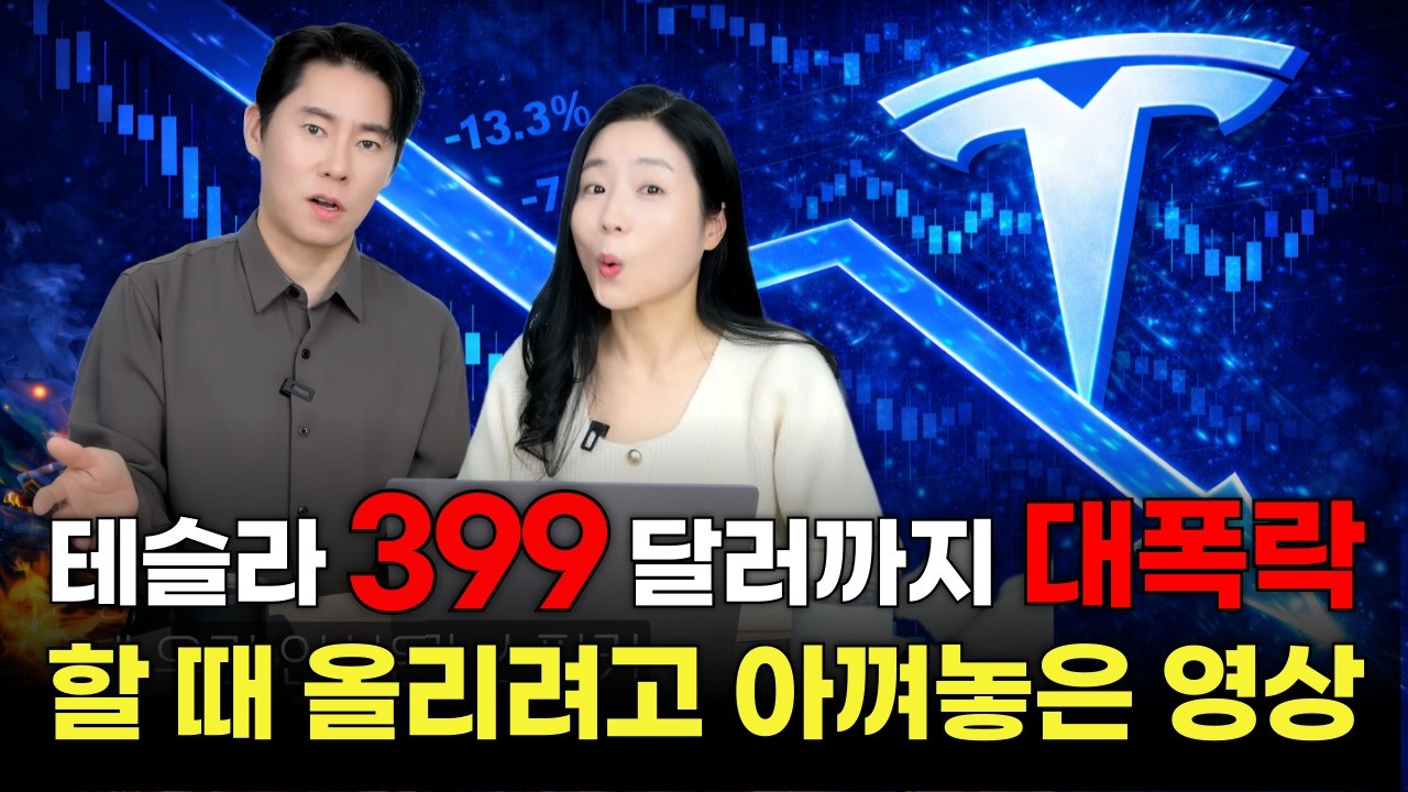 테슬라 399달러까지 대폭락 할 때 올리려고 아껴놓은 영상
