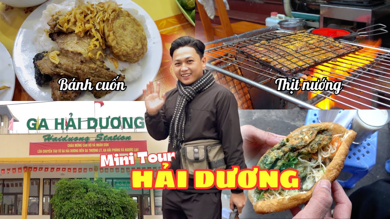 MiniTour Hải Dương - Khám phá ẩm thực xứ Đông: Bánh cuốn thịt nướng Bà Thấu siêu ngon| #HaiPhongVlog