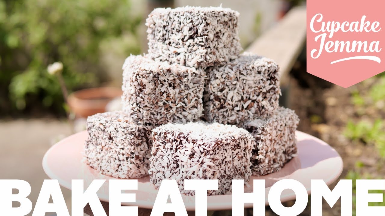 Super Easy, Ridiculously Tasty Lamingtons Recipe! | Bake at Home | Cupcake Jemma
