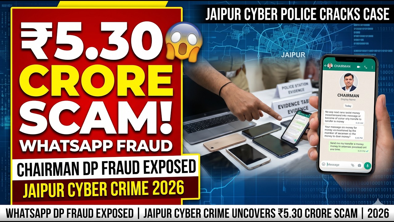 ₹5.30 Crore WhatsApp Scam 😱 Chairman DP Fraud Exposed | Jaipur Cyber Crime Case 2026