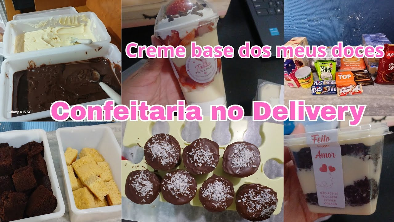 Confeitaria no Delivery 💖 creme base dos meus doces + comprinhas  e vendas #confeitaria #delivery 
