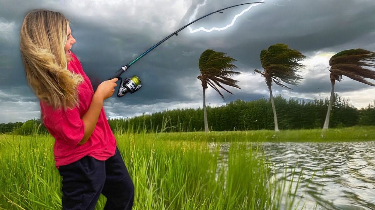 TWINS FISH AN ABANDONED POND IN A STORM! What THEY caught SURPRISED EVEN ME!