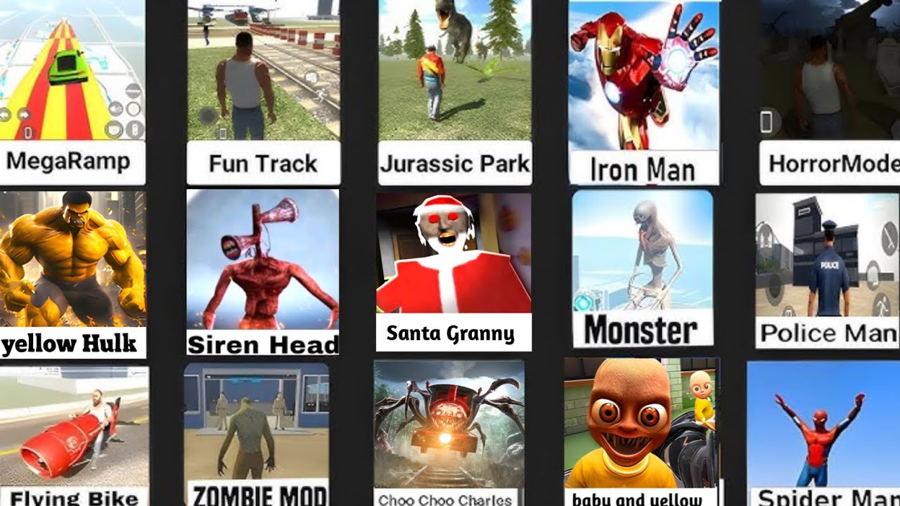 NEW UPDATE SANTA GRANNY 😱 MODE INDIAN BIKES DRIVING 3d Game Cartoon || Franklin New mode