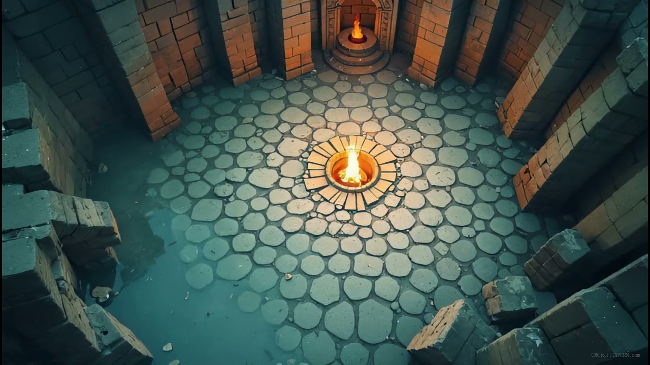 DnD compatible animated map _ Mysterious cave entrance _ ambient sounds for VTT