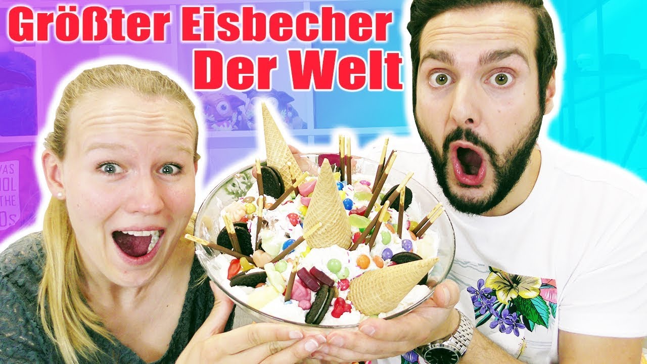 GR&Ouml;&szlig;TER EISBECHER DER WELT Challenge mit Kathi + Kaan! ZU VIEL EIS! Ice Cream Sundae Challenge