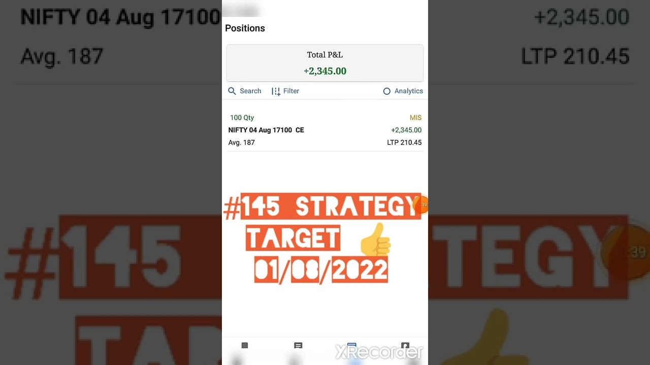#145 Strategy Live ... Target 👍