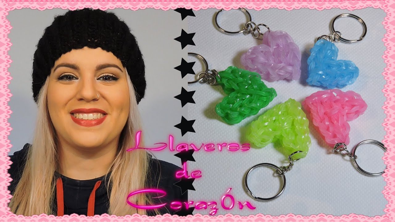 Llavero de Corazón (Gomitas) Diy. Manualizades de Gomitas. Marta Green