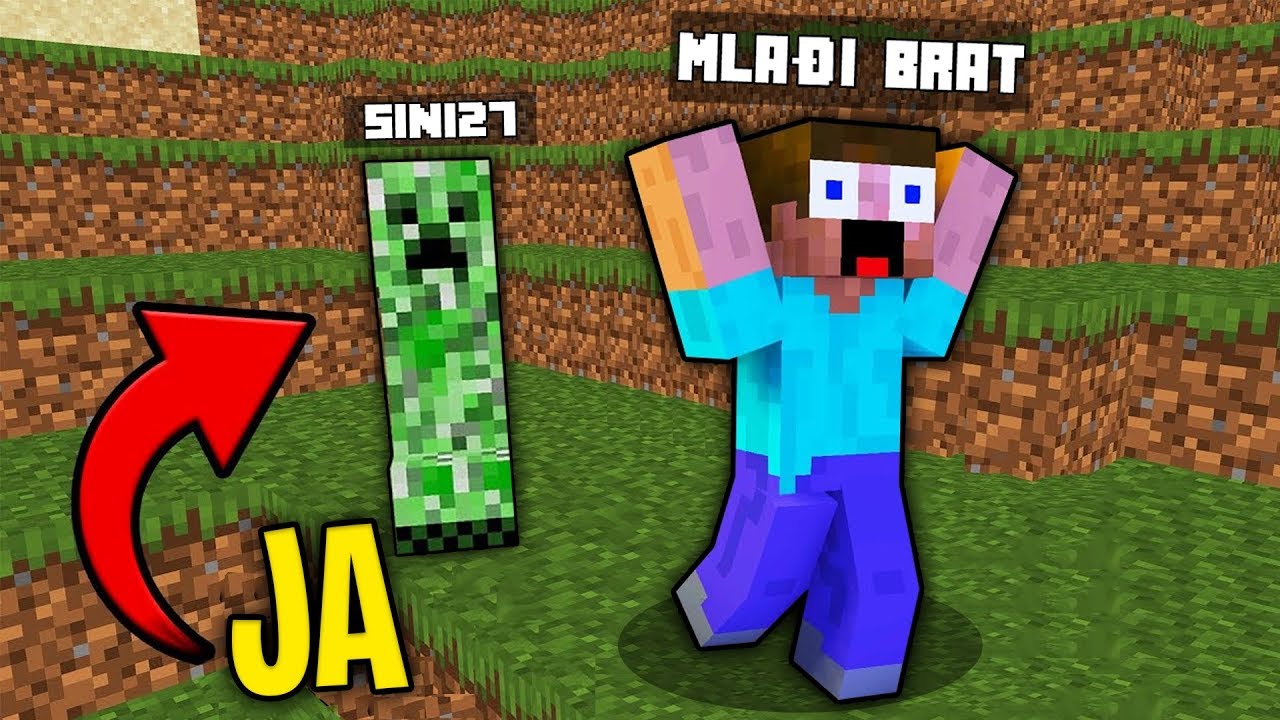 PRENKUJEM MLAĐEG BRATA U MINECRAFTU! *postao sam Creeper*