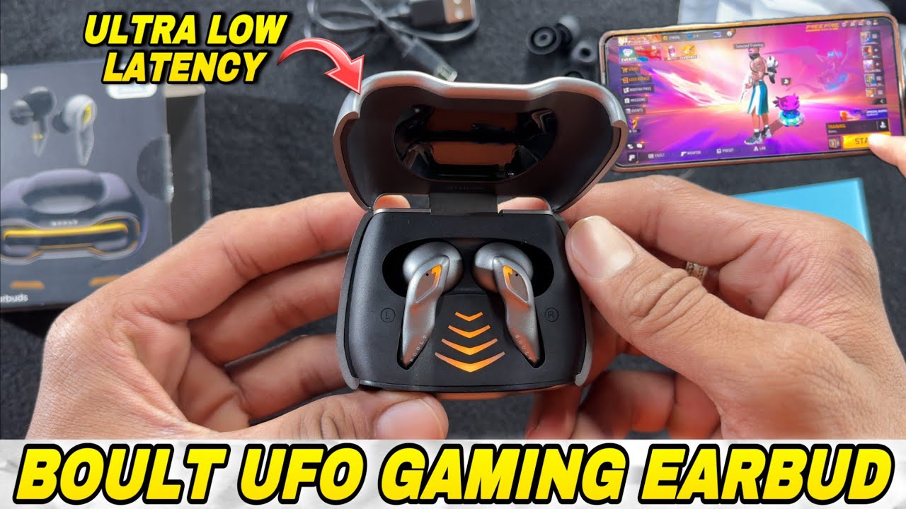 boult UFO gaming earbuds 🎧 for all games free fire , pubg , multimedia 0.01 ultra low latency 😱