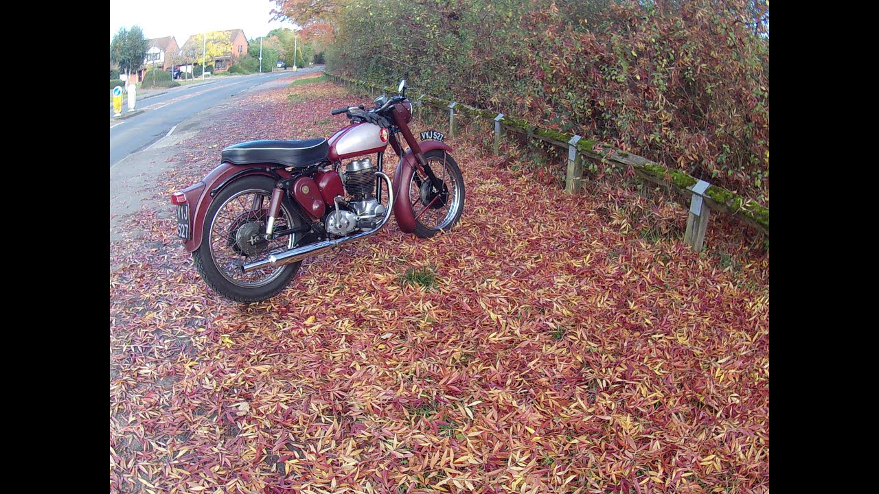 1958 BSA C12 Out In The Autumn Sun