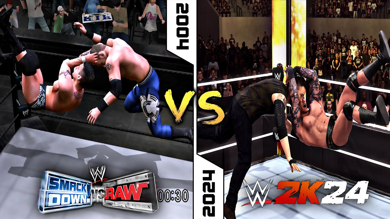 Smackdown vs Raw Vs WWE 2K24 (Finisher Comparison)