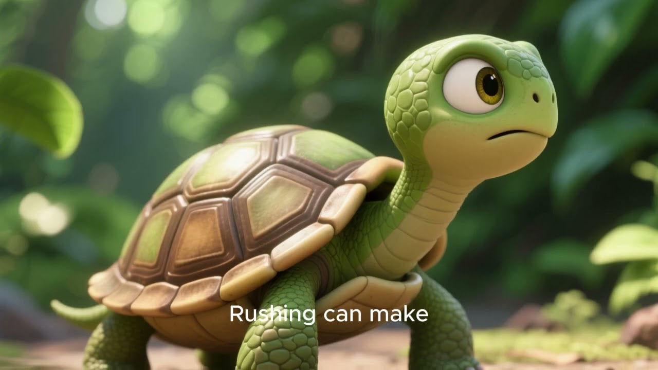The Turtle Who Rushed Too Much 🐢 | Kids Story About Patience & Going at Your Own Pace