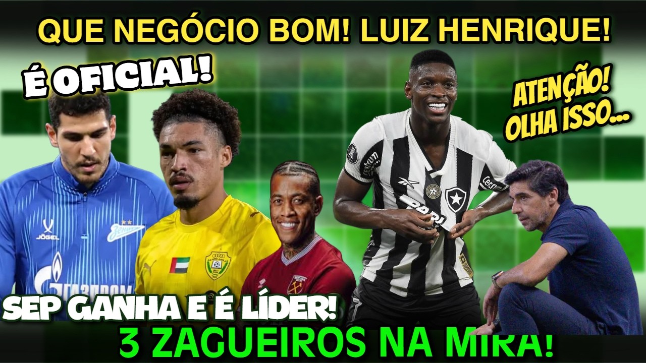 🚨ALERTA TEM CONCORRÊNCIA POR LUIZ HENRIQUE! ANDAMENTO DOS ZAGUEIROS E GRANDE VITÓRIA DA SEP