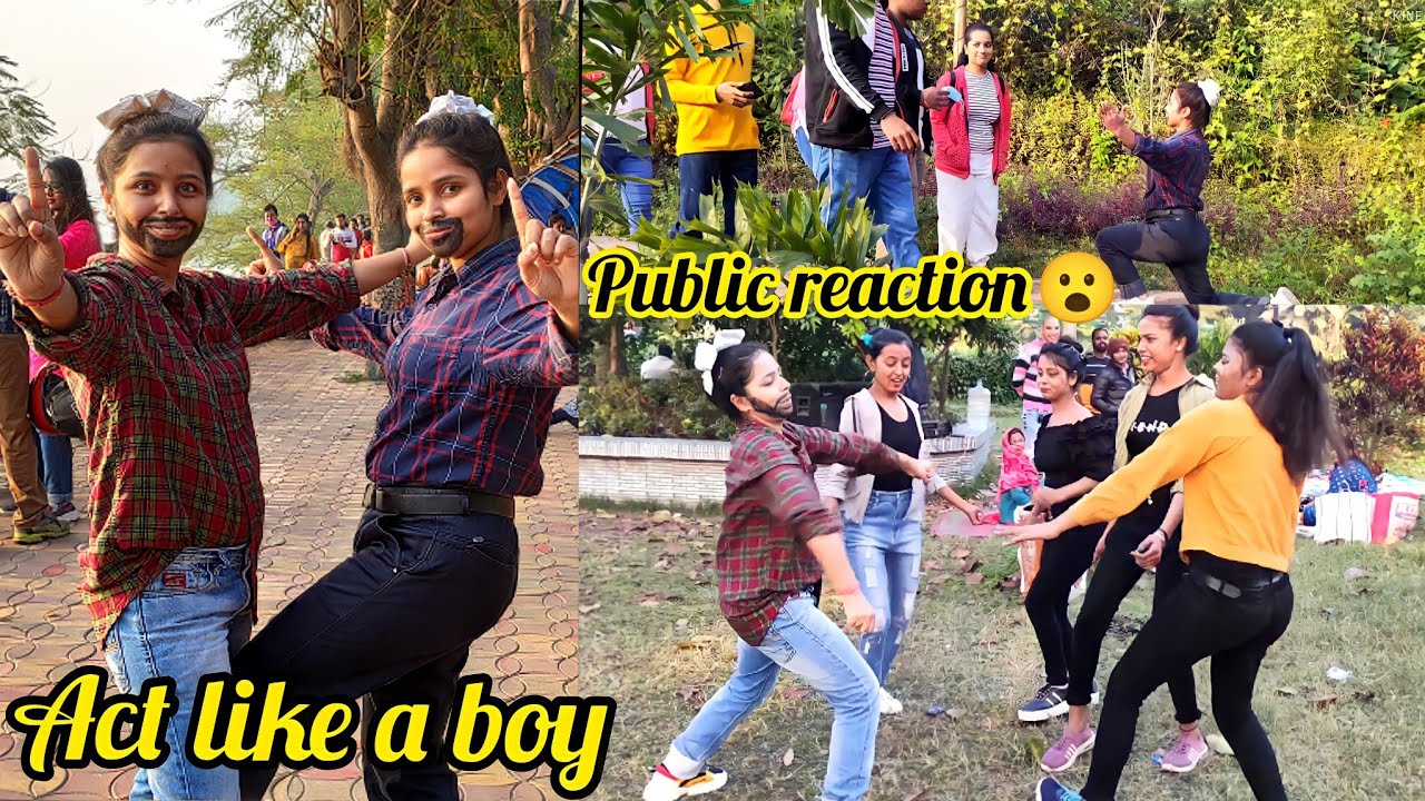 Girls Act Like Boys In Public Reaction Video | Prank Video At Park | Funny  Public Reaction