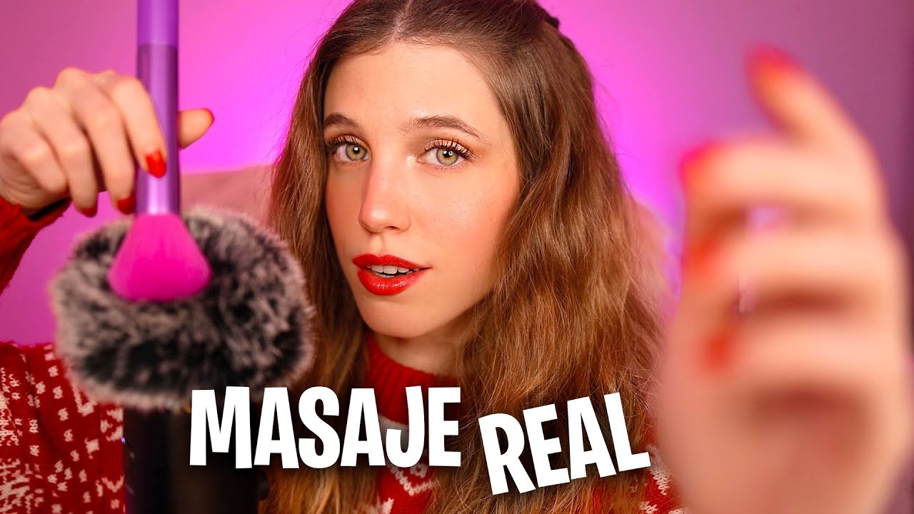 ASMR *MASAJE REAL* CRANEAL y FACIAL RELAJANTE para DORMIR PROFUNDAMENTE (ROLEPLAY EN ESPAÑOL) 💆🏼‍♀️