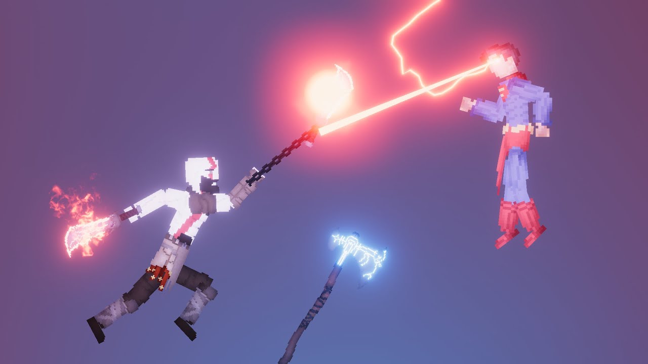 Superman VS Kratos in People Playground
