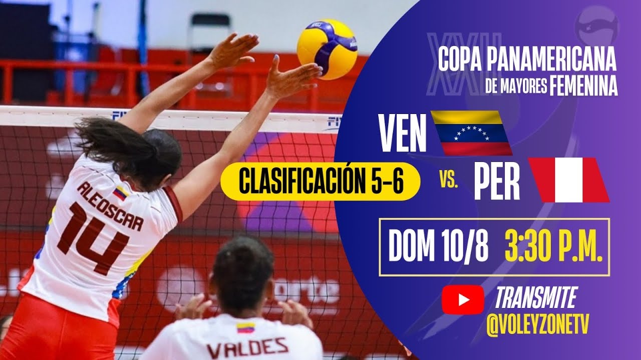COPA PANAMERICANA XXII DE MAYORES FEMENINA || VENEZUELA - PERÚ || PARTIDO POR EL 5TO LUGAR