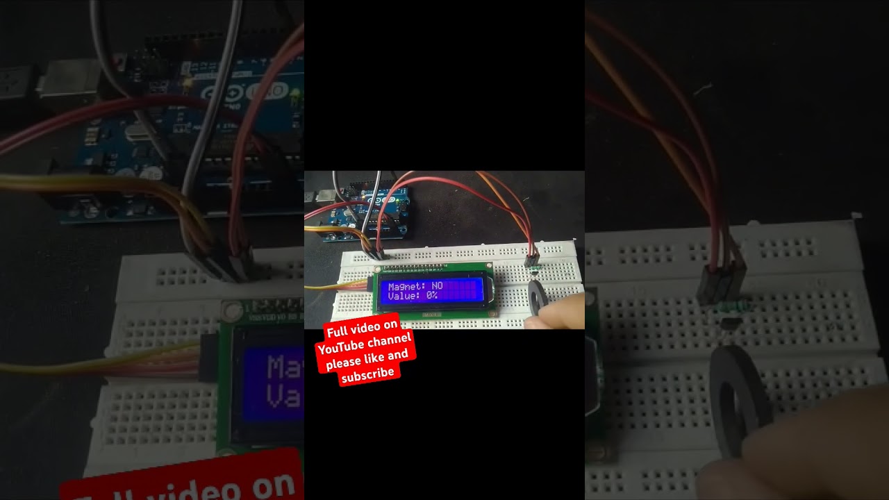Arduino Magnet Detector | Hall Effect Sensor 3144 + LCD Display |digitech Dynamo