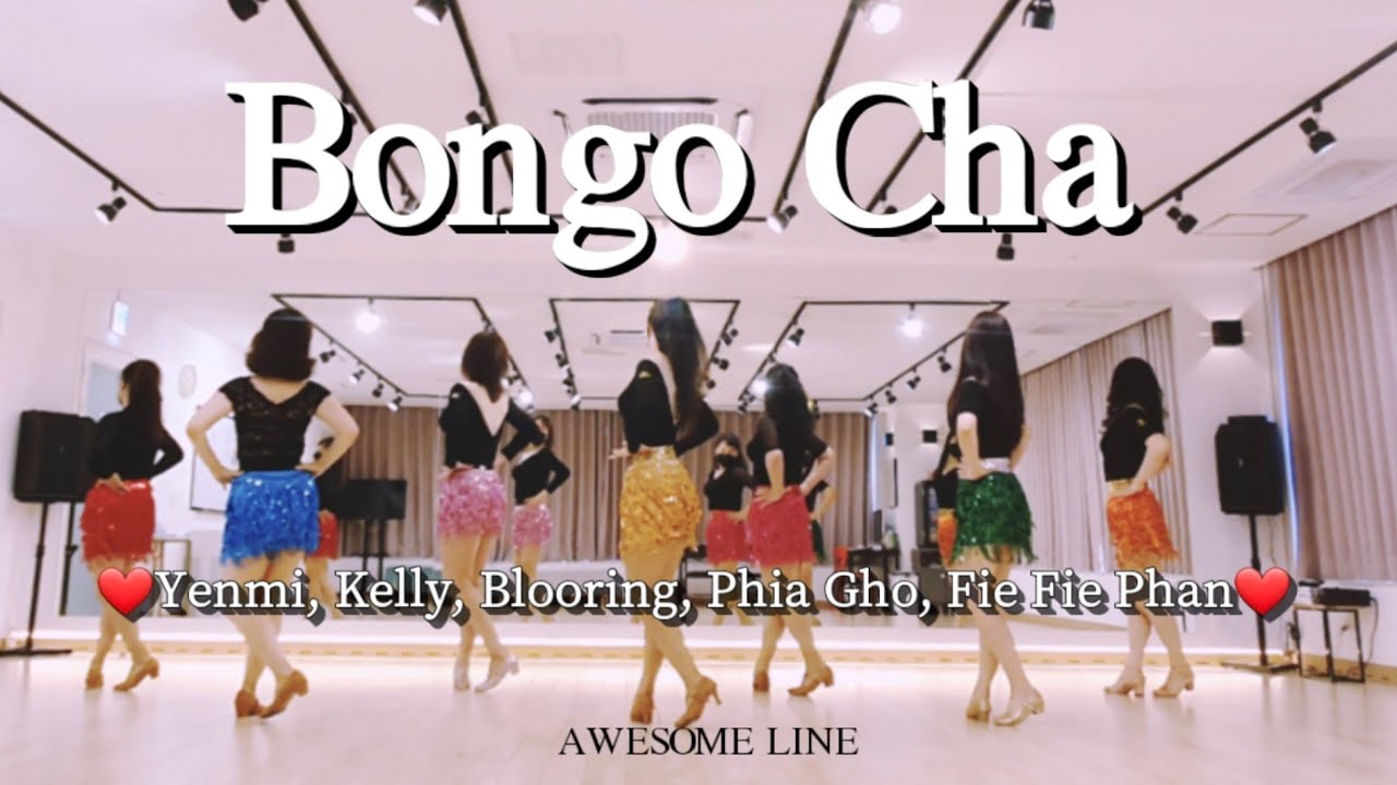 Bongo Cha Line Dance Demo|초중급차차|사랑하는드퀸안무|에피소드영상Yenmi|Kelly|Blooring|Phia Gho|Fie Fie Phan