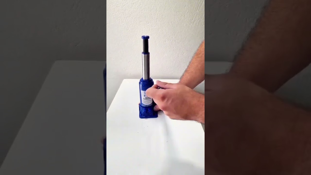 Como usar macaco hidr&aacute;ulico, tipo garrafa?